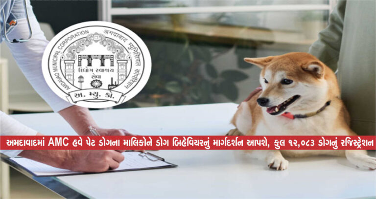 અમદાવાદમાં AMC હવે પેટ ડોગના માલિકોને ડોગ બિહેવિયરનું માર્ગદર્શન આપશે, કુલ 12,083 ડોગનું રજિસ્ટ્રેશન